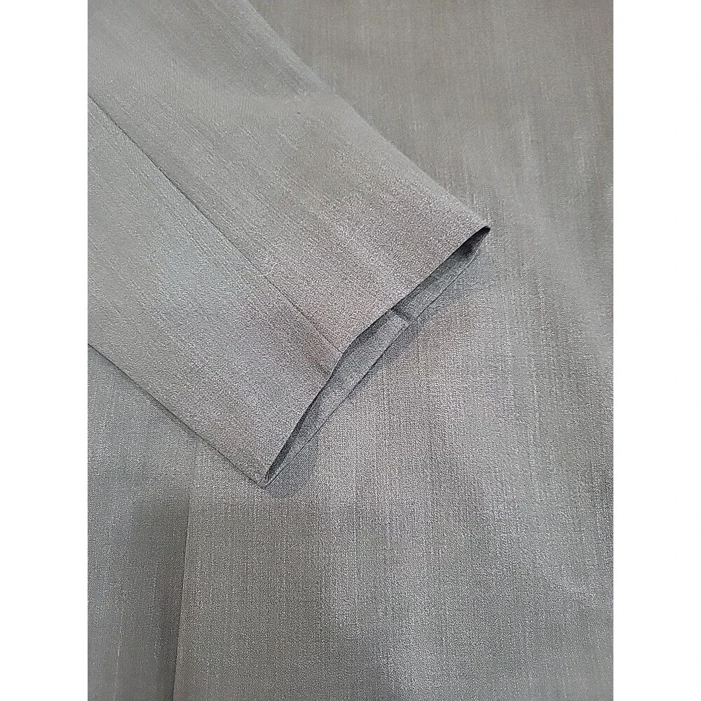 Ermenegildo Zegna Mens Charcoal Gray Jacket Wool and Silk 42R Italian Saks Fifth